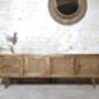 Low Slung Rattan And Wood Sideboard, thumbnail 1 of 5