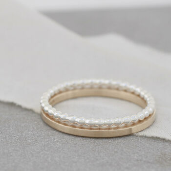 Plain Band Ring. 9ct Gold Stackable Ring, 8 of 8