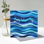 Blue Waves Father's Day Card, thumbnail 3 of 8