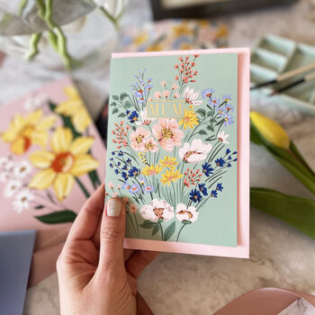 Mum Floral Greeting Card, 3 of 5