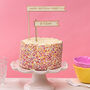 Personalised Three Wooden Flag Birthday Cake Toppers, thumbnail 4 of 5