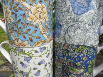 Set Of Four Jumbo Mugs In Blues, 3 of 6