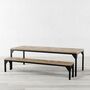 Waterloo H White Industrial Style Dining Table, thumbnail 4 of 5