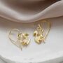 Gold Plated Sterling Silver Squirrel Dangly Earrings, thumbnail 1 of 3