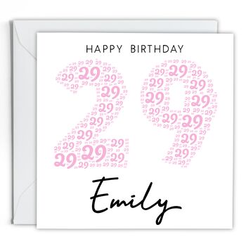 Personalised 29th Birthday Card For Daughter, 2 of 2