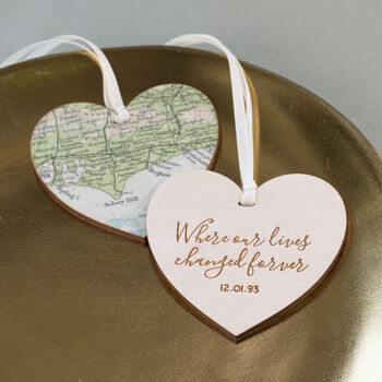 Personalised Map Heart Valentine Keepsake Gift For Her, 11 of 12