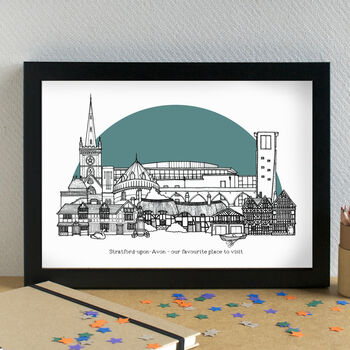 Stratford Upon Avon Skyline Art Print Unframed, 3 of 6