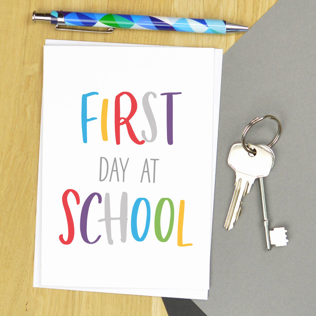 first-day-at-school-card-by-pink-and-turquoise-notonthehighstreet