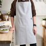 Grey Striped Cotton Apron, thumbnail 1 of 5