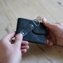 Personalised Bifold Leather Wallet And Keyring Set, thumbnail 1 of 3