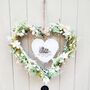 Personalised ‘Family’ Pebble Flower Wreath White, thumbnail 2 of 3