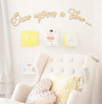 “Once Upon A Time…” Wall Quote, Pine/ Vinyl Options, 3 of 10