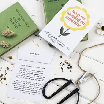 'Keep On Keeping On' Personalised Sunflower Seed Packet, 4 of 5