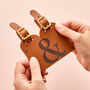 Personalised Couples Leather Luggage Tag Set, thumbnail 1 of 7