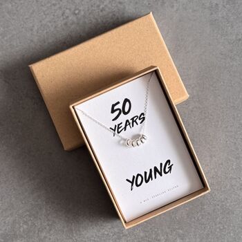 50th Birthday Necklace In Sterling Silver, 7 of 7