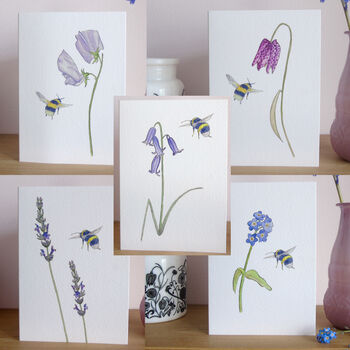 Lavender And Bee Any Occasion Greetings Card, 6 of 7