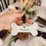 Personalised Dog Bone Bauble Tree Decoration, thumbnail 2 of 3