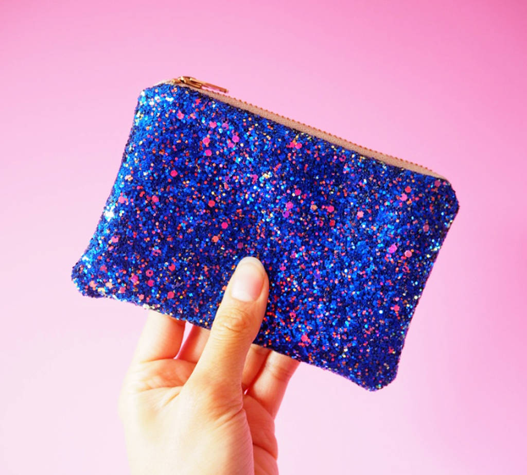 sparkly glitter coin purse by suki sabur designs