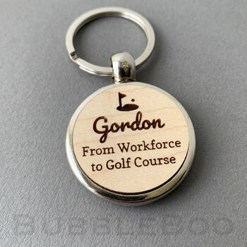 Personalised Golf Retirement Gift Keyring, 6 of 10