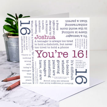 16th Birthday Card Funny Teenager Quotes, 3 of 7
