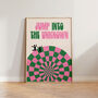 Checkered Jump Into The Unknown Typographic Print, thumbnail 1 of 4