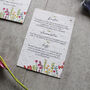 Wildflower Recycled Paper Plantable Wedding Invitations, thumbnail 6 of 12