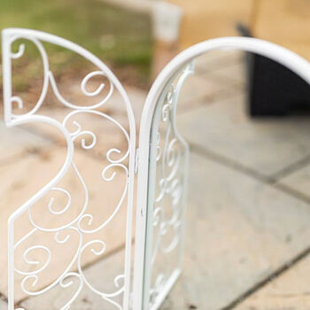 French Window Mirror Large Wall Mounted White Shutter, 5 of 9