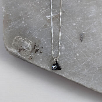 Black Diamond Swarovski Crystal Necklace, 3 of 8