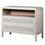 Marco White Wash Rattan Two Drawer Chest, thumbnail 1 of 2