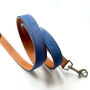 Soft Blue Leather Dog Lead, thumbnail 2 of 5