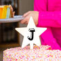 Personalised Children's Block Letter Inital Cake Topper, thumbnail 1 of 7