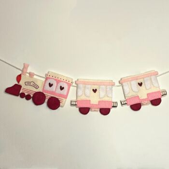 Love Train Felt Garland For Valentine's, 5 of 5