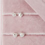 Heart And Star Sterling Silver Stud Earrings, thumbnail 1 of 6