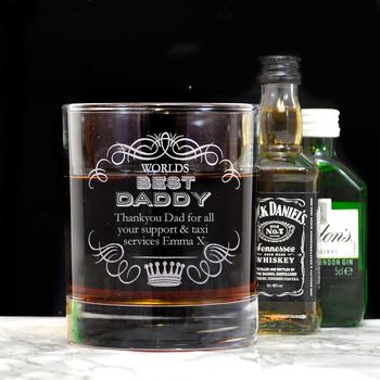 Personalised Whiskey Tumbler For Dad, 2 of 4