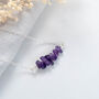 Sterling Silver Amethyst Birthstone Necklace, thumbnail 3 of 7