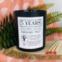 Personalised 5th Anniversary Wood Meaning Candle, thumbnail 7 of 11