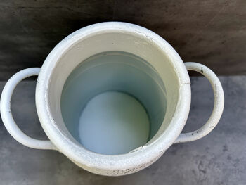 White Metal Milk Churn Vase – Round Decorative, 11 of 12