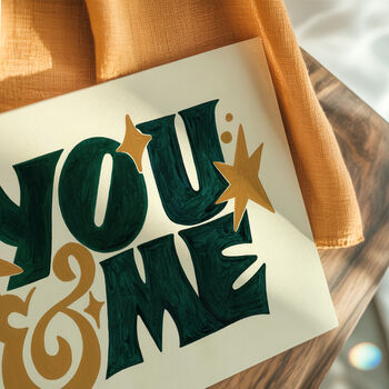 You And Me Print, Couples Wall Art, 2 of 8