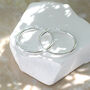 Sterling Silver Creole Hoop Earrings, thumbnail 2 of 6