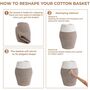 White And Brown Clothes Storage Hamper Laundry Basket, thumbnail 6 of 7