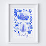 Scenes Of Italy Blue Tile Inspired Travel Print, thumbnail 10 of 11