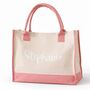 Personalised Heidi Canvas Beach Shoulder Tote Bag, thumbnail 1 of 4