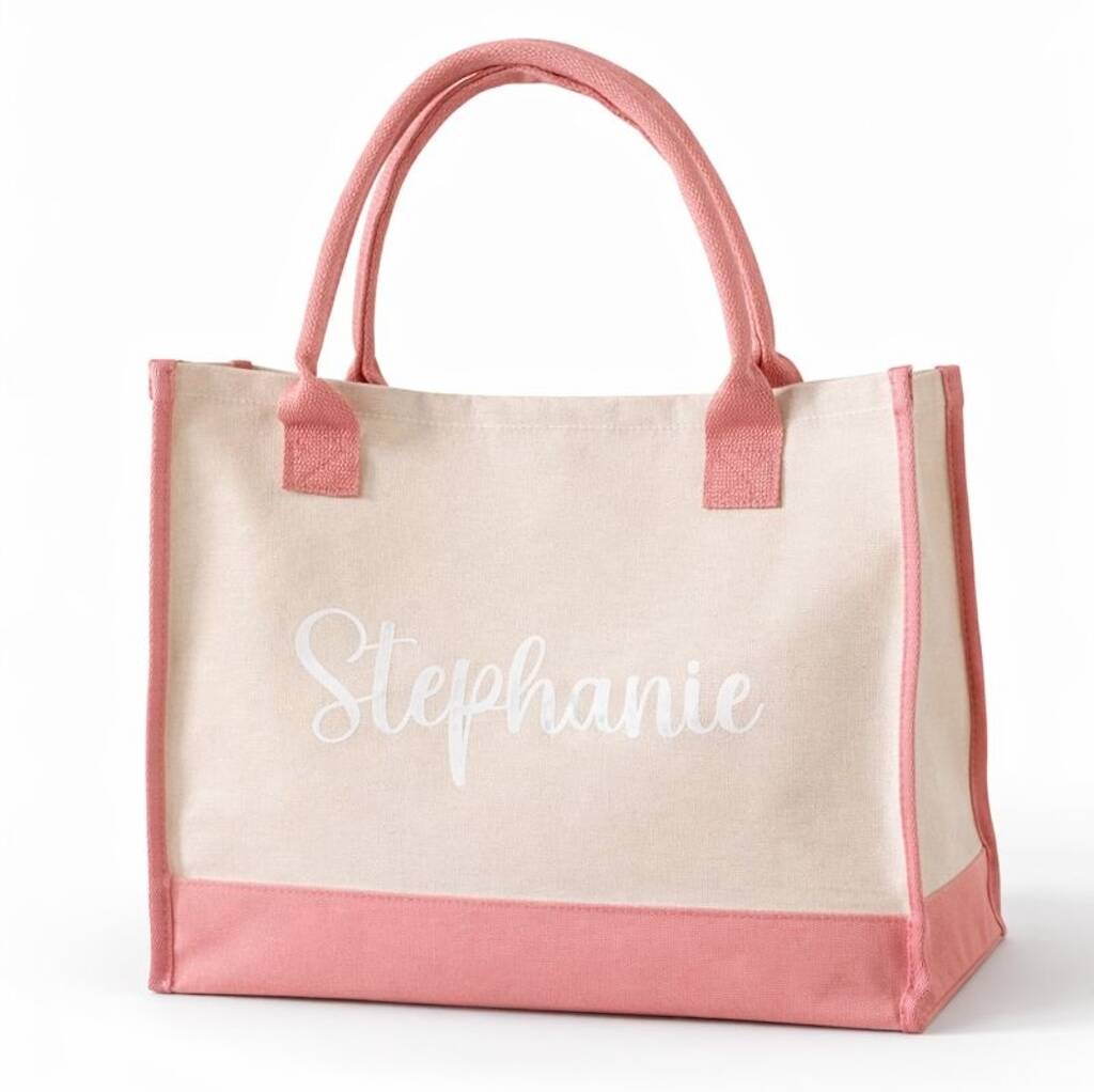 Personalised Heidi Canvas Beach Shoulder Tote Bag, 1 of 4