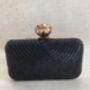 Black Handcrafted Rectangular Statement Clutch Bag, thumbnail 6 of 7
