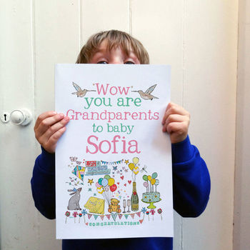 Big Personalised New Grandparents Card, 2 of 8