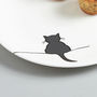 Crouching Cat Side Plate, Fine Bone China, thumbnail 4 of 4