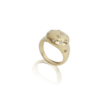 Allium Star Statement Ring Gold Plated Sterling Silver, 2 of 12