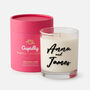 Personalised Valentines Scented Candle | Your Names Printed On Jar, thumbnail 2 of 6