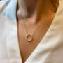 Large Circle Necklace Rose Or Gold Plated 925 Silver, thumbnail 2 of 9