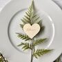 Wood Heart Wedding Favour Place Name Settings, thumbnail 6 of 10